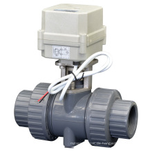 2-Wege-Elektro-Durchflussregelung PVC-Kugelhahn Motorisiertes Wasser PVC-Ventil mit CE (A100-T32-P2-C)